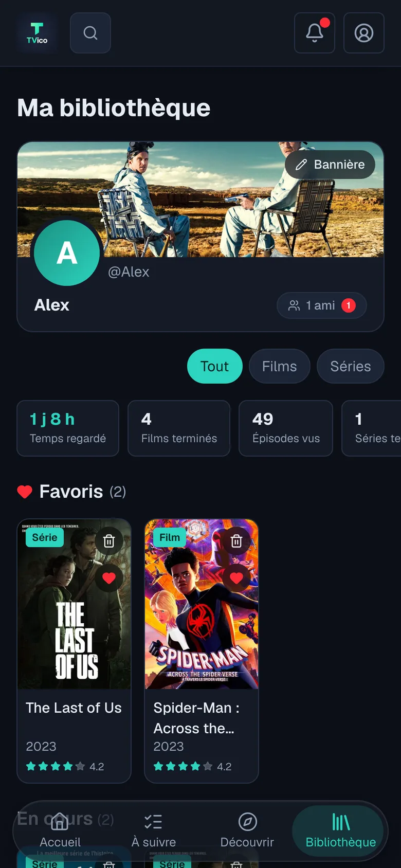 Toute ta watchlist, avec de vraies stats